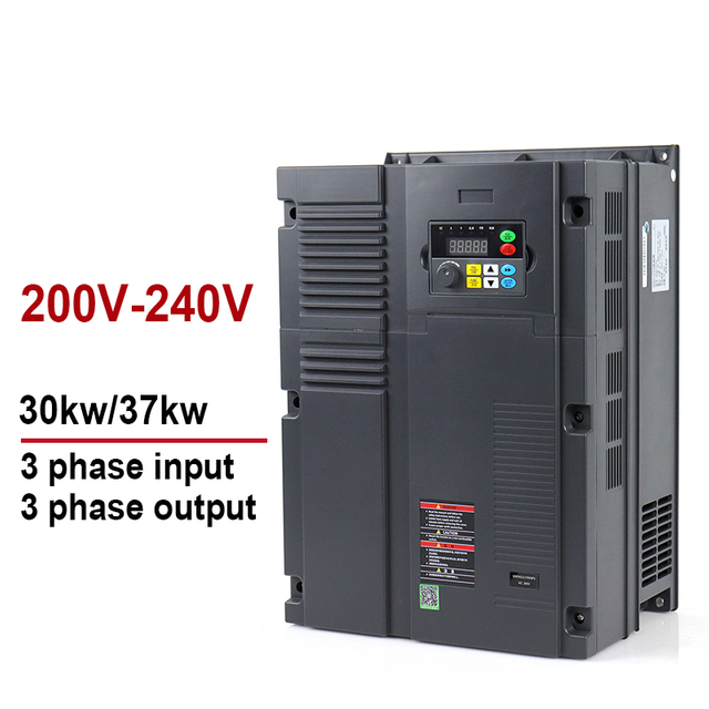 Değişken Frekans Sürücüsü VFD Inverter & Dönüştürücü 220V 30kW 37kW Giriş 3 Fazlar Çıktı 3 aşamaya