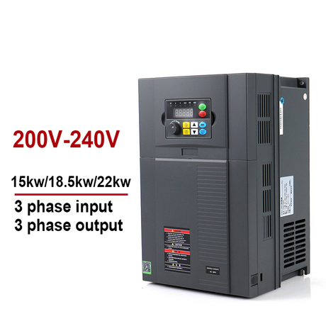 Variable Frequency Drive VFD Inverter&Converter 220V 15KW 18.5KW 22KW Input 3 Phases to Output 3 Phases