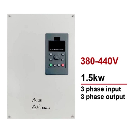 VFD Variable Frequency Drive 380V 1.5KW Input 3 Phase to Output 3 Phase Motor Speed Controller